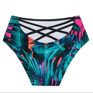 ⛔️SOLD⛔️PINK Strappy High Waist Bikini Bottoms